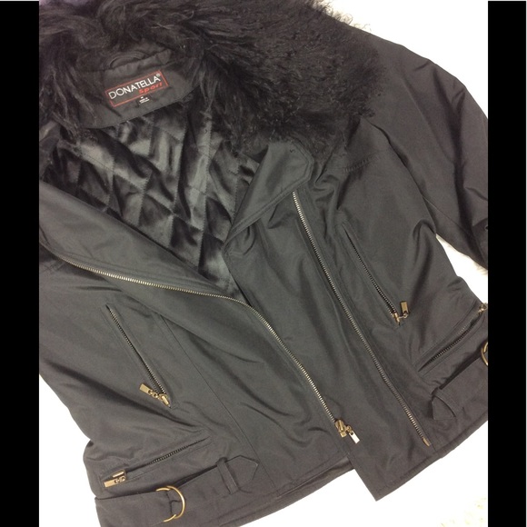 Donatella jacket w/detachable fur collar M - Picture 8 of 8